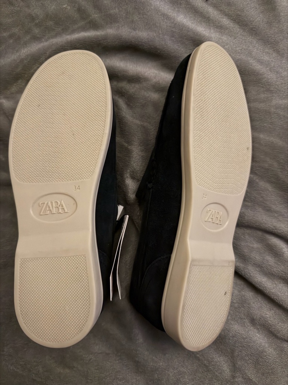 Zara Kids Navy Suede Slip-On Loafers - Picture 4 of 5